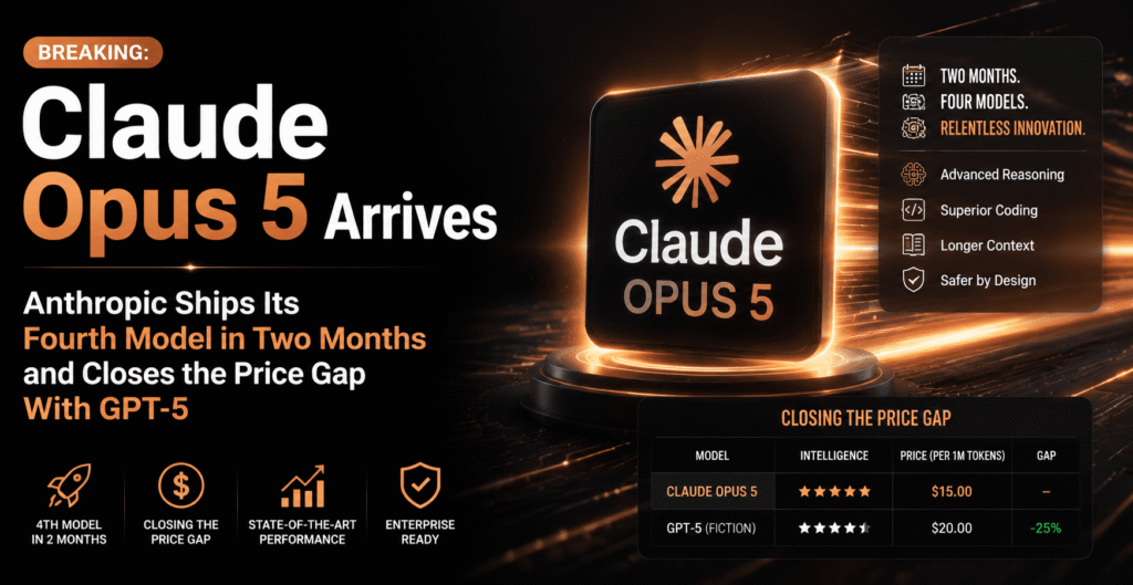 Claude Opus 5 Arrives: Anthropic Ships Its Fourth Mannequin in Two Months and Closes the Value Hole With Fable 5