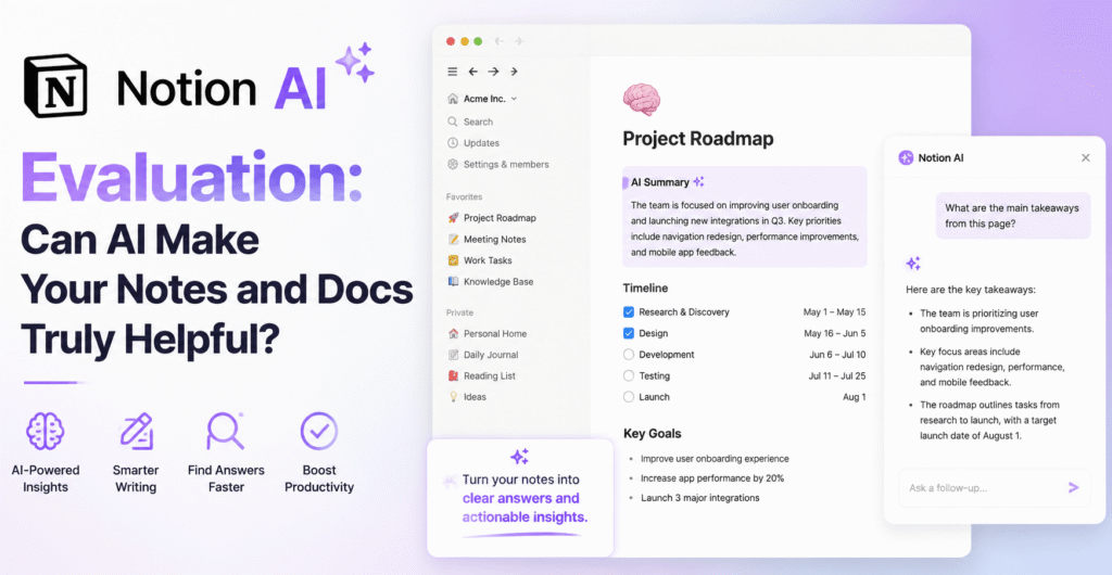 Notion AI Evaluation: Can AI Make Your Notes and Docs Truly Helpful?